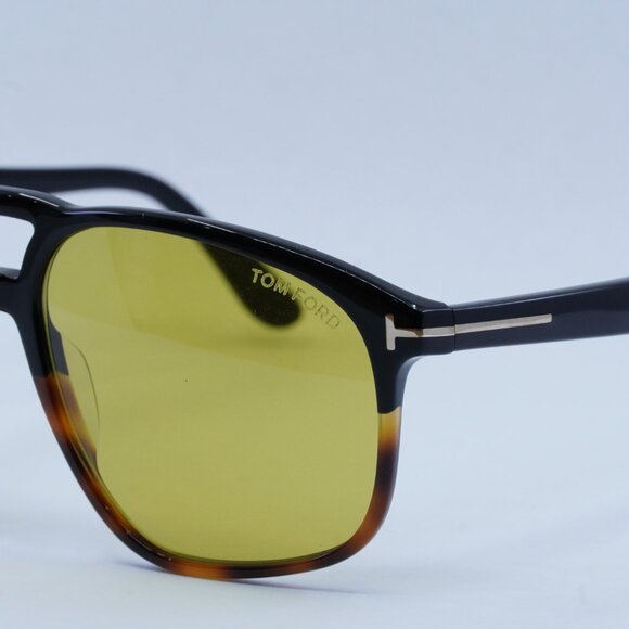 🕶️ New Tom Ford Pierre-02 FT1000 05E Sunglasses - Black to Dark Havana Frame - Picture 5 of 12